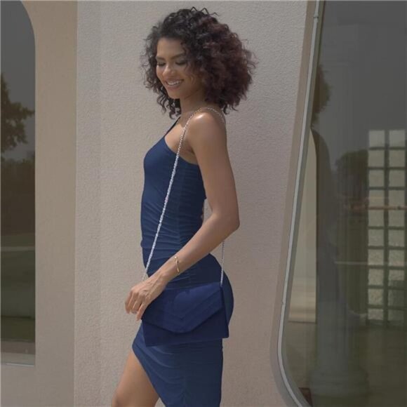 Milisente Evening Bag for Women Envelope Clutch Bag Crossbody Shoulder - Picture 6 of 7